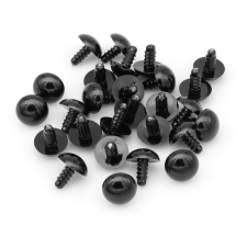 Глазки со Штифтом для Игрушек Круглые, Черные, 20мм, (УТ100017598)