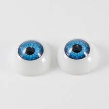 Очки для Іграшок, Круглі, Колір: Небесно-блакитний, Розмір: Діаметр 20мм, Товщина: 10 мм, (УТ100017623)