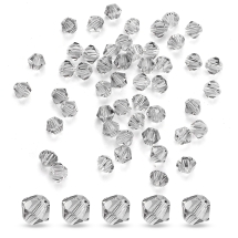 Бусины Австрийский Хрусталь, Огранка 5301, Имитация, Стекло, Биконус, Цвет: Серый, Размер: 4.5х4мм, Отв-тие: 1мм, (УТ100017639)
