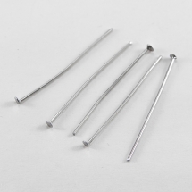 Піни Гвоздики, Плоска Капелюшок, Залізо, Колір: Платина, Розмір: 60х0.7мм, 25г / близько 120шт, (УТ100017689)