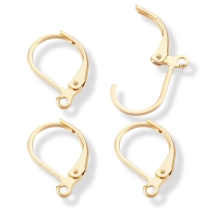 Швензи, Основа для Сережок Нержавіюча Сталь з петелькою, Англійська застібка, Золото, 16х10х2мм, Пін 0.6 мм, Отвір 1,4мм, (УТ100017766)