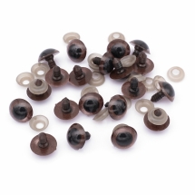 Очки з Фіксатором та Штифтом, для Іграшок, Круглі, Коричневий, 18мм, (УТ100017798)