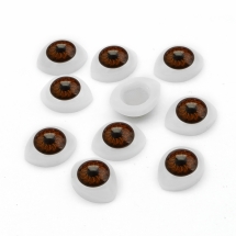 Очки Райдужні для Іграшок, Овальні, Колір: Коричневий, Розмір: Довжина: 14мм, Ширина: 10.5мм, Товщина: 6 мм (УТ100017804)