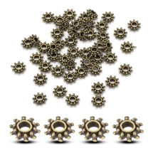 Бусины-Разделители Сплав Цветок, Бронзовый Цвет, 9х3мм, Отверстие 3мм, (УТ100017871)