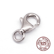 Серебро 925 Родированное Застежка Карабин-Лобстер, 9.5мм, (УТ100017886)