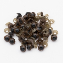 Очки з Фіксатором і штифти, для Іграшок, Круглі, Коричневий, 14мм, (УТ100018011)