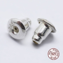 Срібло 925 Заглушки для Пусет та Сережек, 3.5х3.3мм, Отвір 0.7мм, (УТ100018129)
