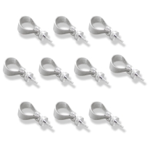 Держатель Шапочкой под Бусину с Полуотверстием, Латунь, Цвет: Серебро, Размер: 11x4х3мм, Пин 0.6мм, (УТ100018202)