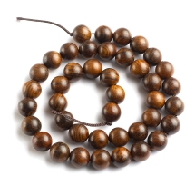 Бусины Деревянные Неокрашенные Круглые, 10мм, Отверстие 1мм, около 35шт/37см/нить, (УТ100018208)