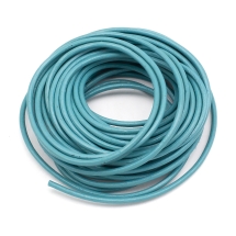 Шнур Натуральна Шкіра, Колір: Темно-бірюзовий, Розмір: 2мм, (УТ100018308)