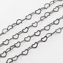 Цепь Ручная Работа, Латунь, Стойкое Покрытие, Паяная, Цвет: Оружейная Сталь, Размер: 6.5x4.5x0.3мм, (УТ100018323)