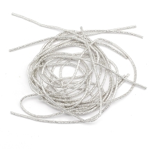 Канитель Фигурная, Бамбук, , Диаметр: 1.5мм, Цвет: Серебро, отрезки не менее 10см, около 285см/10г, (УТ100018377)