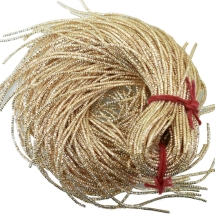 Канитель Трунцал 4 грани, Цвет: Светлое Золото, Отрезки не Менее 20см, Диаметр 0.7мм, около 580см/10г, (УТ100018381)