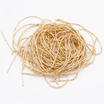 Канитель Трунцал 4 грани, Золотистый, 0.7мм, Отрезки не Менее 20см, около 580см/10г, (УТ100018383)