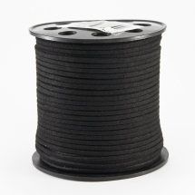 Шнур Замшевий, Колір: Чорний, Розмір: 4х1.4мм, (УТ100018305)