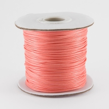 Шнур Корейский Вощеный Полиэстер, подходит для плетения браслетов, Цвет: Лососевый, Толщина 1мм, (УТ100018482)