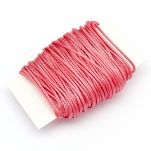 Шнур Корейский Вощеный Полиэстер, подходит для плетения браслетов, Цвет: Светло-коралловый, Толщина 1мм, (УТ100018485)