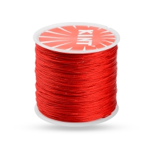 Шнур Вощеный Полиэстер для Плетения, Макраме и Бижутерии, Темно-красный, 0.5мм, около 106м/катушка, (УТ100018493)