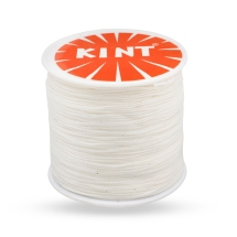 Шнур Вощеный Полиэстер для Плетения, Макраме и Бижутерии, Белый, 0.5мм, около 106м/катушка, (УТ100018500)