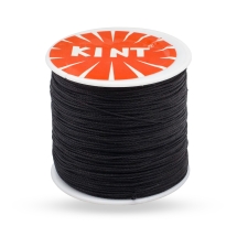 Шнур Вощеный Полиэстер для Плетения, Макраме и Бижутерии, Черный, 0.5мм, около 106м/катушка, (УТ100018502)