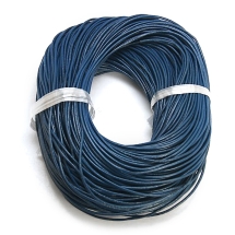 Шнур Натуральная Кожа для Рукоделия и Бижутерии, Круглый, Морской Синий, Размер: 2мм, (УТ100018536)