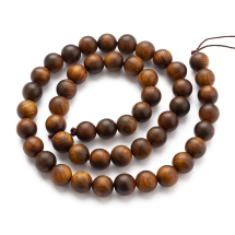 Бусины Дерево Африканский Падук, Неокрашенные, Круглые, на Нити, 8мм, Отверстие 1мм, около 47шт/38см/нить, (УТ100018682)