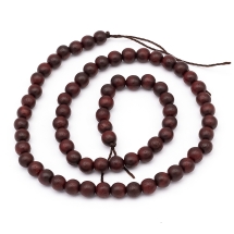 Бусины Палисандровое Дерево, Окрашенные, Круглые, на Нити, Цвет: Коричневый, Размер: 6мм, Отверстие 1мм, около 64шт/40см/нить, (УТ100018684)