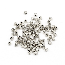 Бусины-Разделители, Бижутерный Сплав, Сердце, Цвет: Античное Серебро, Размер: 3.5х4х3мм, Отверстие 1.5мм, (БА000001790)