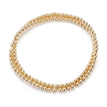 Бусины Синтетический Гематит Круглые Гальваника, Светлое Золото, 3мм, Отверстие 1мм, около 120шт/38см/нить, (УТ100018742)