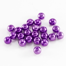 Жемчуг Бусины Акриловые, Глянцевые, Круглые, Цвет: Фиолетовый, Диаметр 10мм, Отв-тие 2.5мм, около 50шт/25г, (УТ100018747)