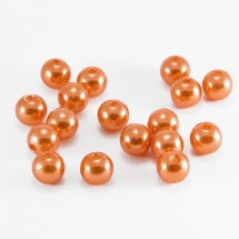 Перли Намистини Акрилові, Глянцеві, Круглі, Колір: Помаранчевий, Розмір: Діаметр 4мм, Отвір 1мм, близько 850шт / 25г, (УТ100018784)