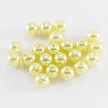 Перли Намистини Пластикові ABS, Глянцеві, Круглі, Колір: Биск, Розмір: Діаметр 8 мм, Отвір 2мм, близько 97шт / 25г, (УТ100018819)