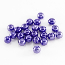 Перли Намистини Пластикові ABS, Глянцеві, Круглі, Колір: Синьо-фіолетовий, Розмір: Діаметр 6мм, Отвір 2мм, близько 250шт / 25г, (УТ100018831)
