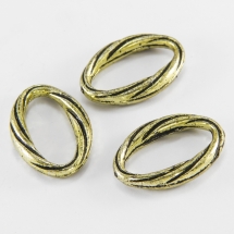 Коннектор Овал Акрил, Цвет: Античное Золото, Размер: 31.5x21x5мм, Около 24шт.\25г (УТ100018843)