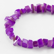 Бусины Речной Перламутр, Крошка, Цвет: Сиреневый, Размер: 7-8мм, Отверстие 0.5-1мм, около 91.4см, (УТ100018849)