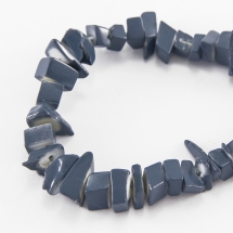 Бусины Речной Перламутр, Крошка, Цвет: Серо-синий, Размер: 7-8мм, Отверстие 0.5-1мм, около 91.4см/нить. (УТ100018858)