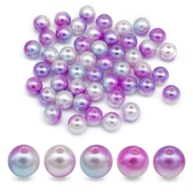 Жемчуг Бусины Акриловые Круглые, Розовый, 10мм, Отверстие 1.5мм, около 45шт/25г, (УТ100018900)