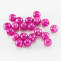 Перли Намистини Акрилові, Глянцеві, Круглі, Колір: Темно-рожевий, Розмір: Діаметр 4мм, Отвір 1мм, близько 850шт / 25г, (УТ100018908)