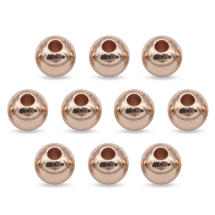 Намистини Еко Латунь Круглі, Рожеве Золото, 5мм, Отвір 2мм, (УТ100018924)