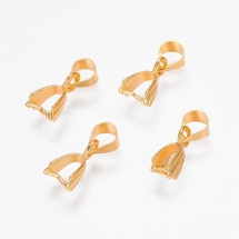 Тримач для кулонів, Залізо, Колір: Золото, Розмір: 10.67x5.93x3.04мм, Отвір 4.13мм, Пін 0.84мм, (УТ100018987)