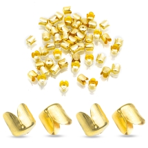 Конус Шапочки для Бусин, Железные, Цвет: Золото, Размер: 6.5х7мм, Отверстие 1мм, (БА000001263)
