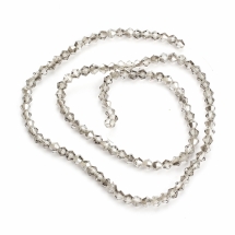 Намистини Австрійський Кришталь Клас АА, Імітація, Біконус, Гальваніка АВ-колір, Колір: Світло-сірий, Розмір: 3х3мм, Отвір: 0.8мм, близько 115шт / 36см / нитка, (УТ100019035)