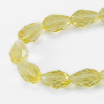 Бусины Стекло Капля, Прозрачные, Граненые, Цвет: Золотистый, Размер: 8х6мм, Отв-тие: 1мм, около 72шт/56см/нить, (УТ100019180)