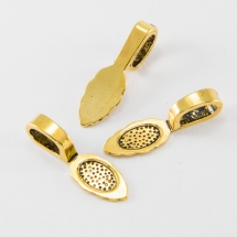 Тримач під Кабошон, Сплав, Колір: Золото, Розмір: 26х8х7мм, Отвір 5х8мм, (УТ100019198)