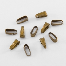 Держатели для Подвесок, Латунь, Цвет: Бронза, Размер: 10х3.5мм, (УТ100019201)