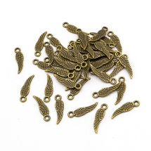 Кулон Крыло, Металл, Цвет: Бронза, Размер: Длина 17мм, Ширина 5мм, Толщина 1мм, Отверстие 2мм, (УТ100019738)