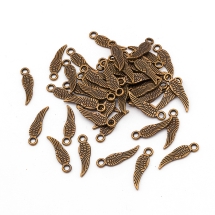 Кулон Крыло, Металл, Цвет: Медь, Размер: Длина 17мм, Ширина 5мм, Толщина 1мм, Отверстие 2мм, (УТ100019740)