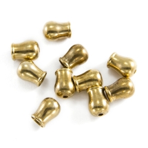 Концевики для Шнура, Латунь, Колір: Без Покриття, Розмір: 10х7.5мм, Внутрішній Діаметр 5мм, Отв-тя 1.6мм, (УТ100019764)