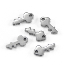 Подвеска Ключ, Нержавеющая Сталь, Размер: 12х6х1мм, Отверстие 1мм, (УТ100019797)