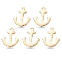 Кулон Подвеска Якорь Нержавеющая Сталь, Золото, 16х13х1мм, Отверстие 1.5мм, (УТ100019815)
